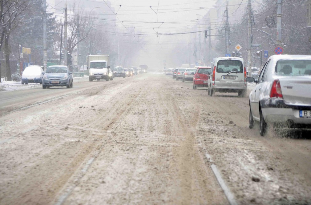 Cum se circulă în Capitală pe ninsoare