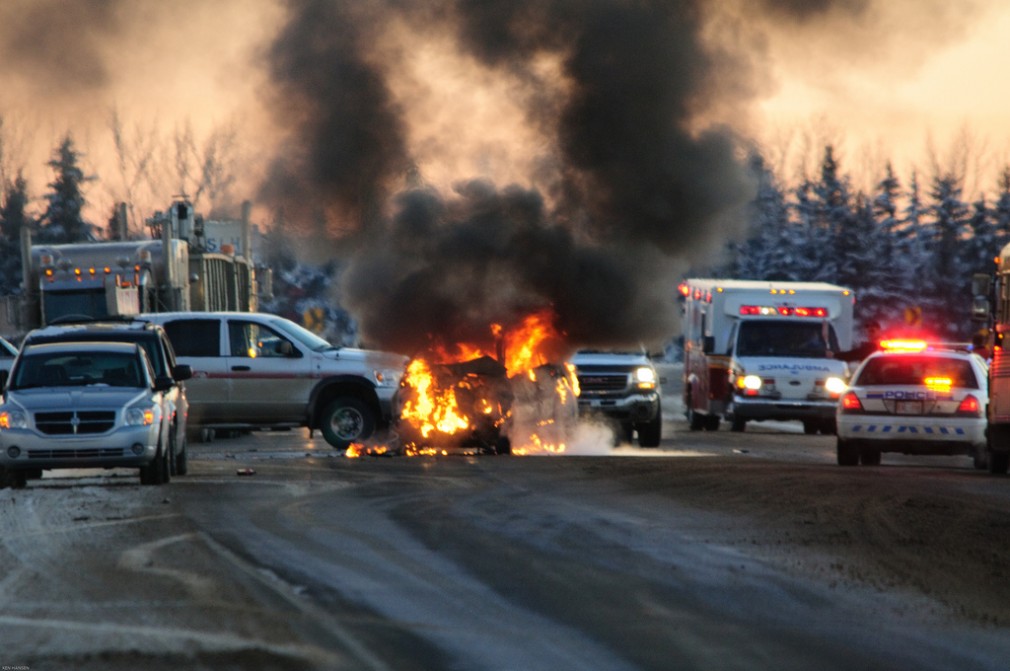 Pompierii au intervenit într-un accident grav