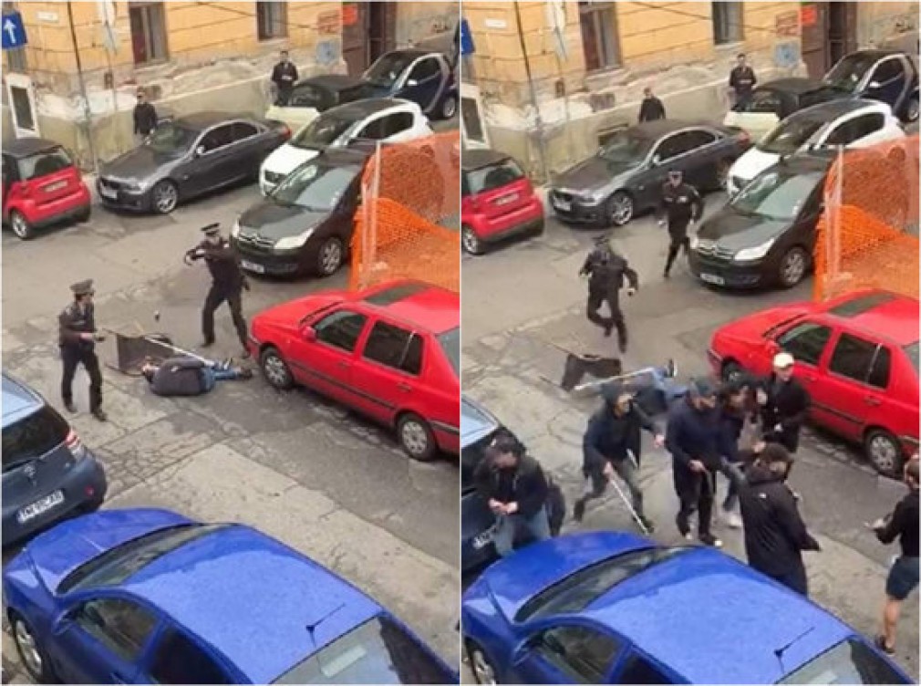 Măcel cu bâte, pumni şi scaune între suporterii lui Dinamo şi Poli